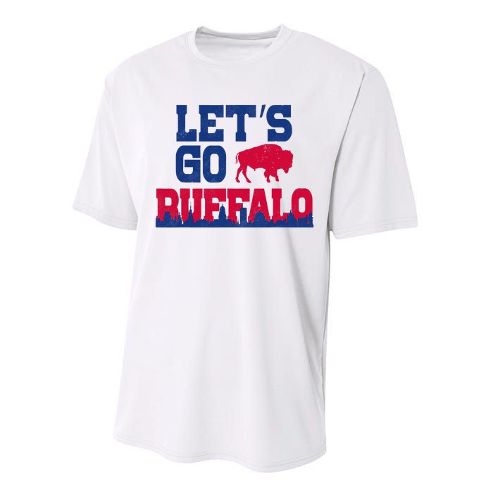 Lets Go Buffalo New York Buffalo Sports Fan Buffalo Performance Sprint T-Shirt