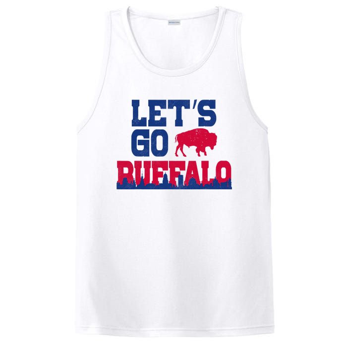 Lets Go Buffalo New York Buffalo Sports Fan Buffalo PosiCharge Competitor Tank