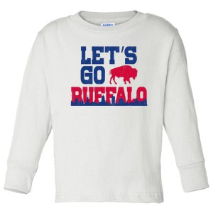 Lets Go Buffalo New York Buffalo Sports Fan Buffalo Toddler Long Sleeve Shirt