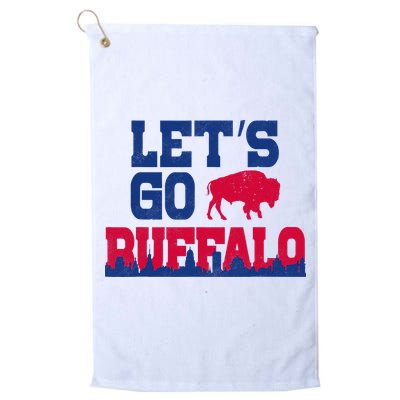 Lets Go Buffalo New York Buffalo Sports Fan Buffalo Golf Towel
