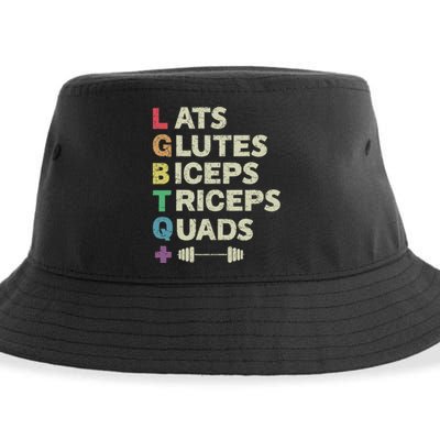 Lats Glutes Biceps Triceps Quads Lgbt Sustainable Bucket Hat