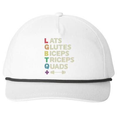 Lats Glutes Biceps Triceps Quads Lgbt Snapback Five-Panel Rope Hat