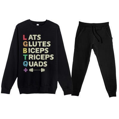 Lats Glutes Biceps Triceps Quads Lgbt Premium Crewneck Sweatsuit Set