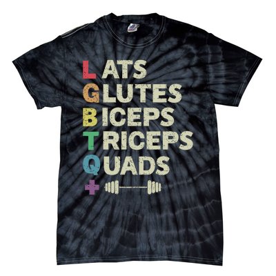 Lats Glutes Biceps Triceps Quads Lgbt Tie-Dye T-Shirt