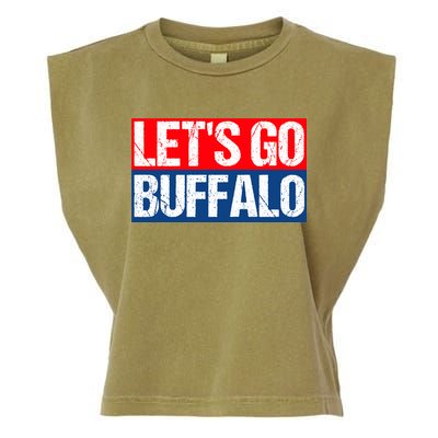 Let's Go Buffalo Garment-Dyed Women's Muscle Tee