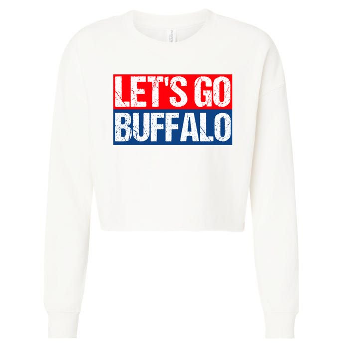 Let's Go Buffalo Cropped Pullover Crew