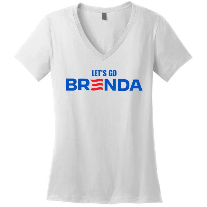 LetS Go Brenda Kamala 2024 Women's V-Neck T-Shirt