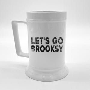 Lets Go Brooksy Retro Text Beer Stein