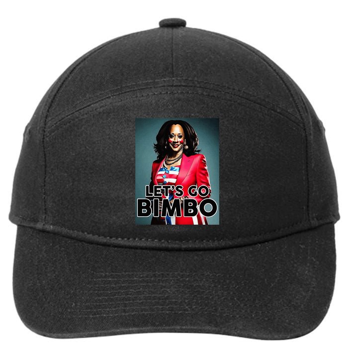 Lets Go Bimbo Funny Antti Kamala Harris 7-Panel Snapback Hat