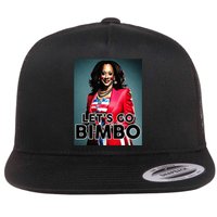 Lets Go Bimbo Funny Antti Kamala Harris Flat Bill Trucker Hat