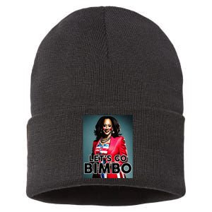 Lets Go Bimbo Funny Antti Kamala Harris Sustainable Knit Beanie