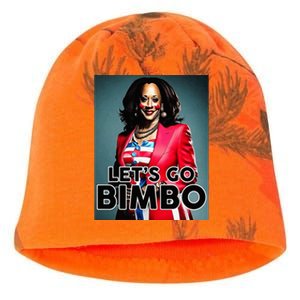 Lets Go Bimbo Funny Antti Kamala Harris Kati - Camo Knit Beanie