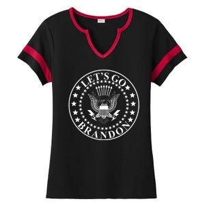 Let's Go Brandon American Seal Ladies Halftime Notch Neck Tee