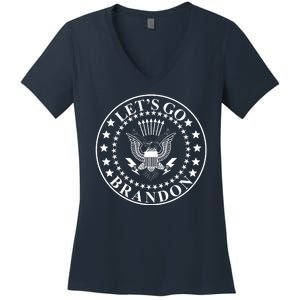 Let's Go Brandon American Seal Women's V-Neck T-Shirt