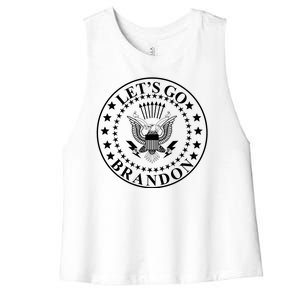 Let's Go Brandon American Seal Women's Racerback Cropped Tank