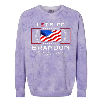 Lets Go Brandon F Joe Biden USA Flag LGBFJB LGB FJB Colorblast Crewneck Sweatshirt