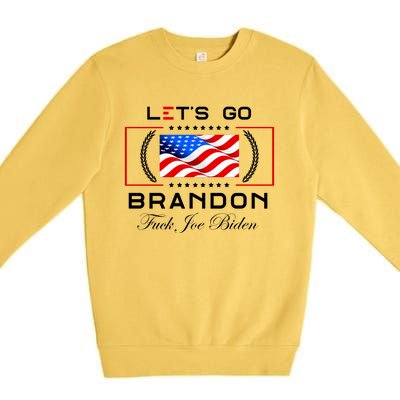 Lets Go Brandon F Joe Biden USA Flag LGBFJB LGB FJB Premium Crewneck Sweatshirt