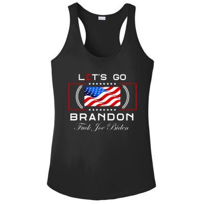 Lets Go Brandon F Joe Biden USA Flag LGBFJB LGB FJB Ladies PosiCharge Competitor Racerback Tank