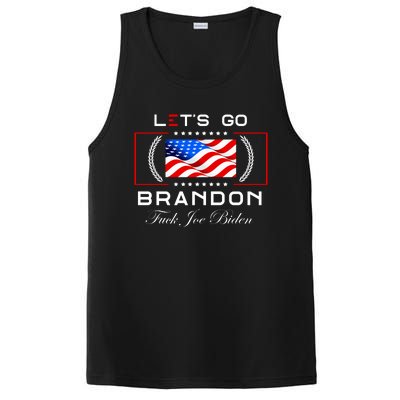 Lets Go Brandon F Joe Biden USA Flag LGBFJB LGB FJB PosiCharge Competitor Tank