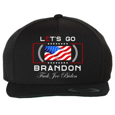 Lets Go Brandon F Joe Biden USA Flag LGBFJB LGB FJB Wool Snapback Cap