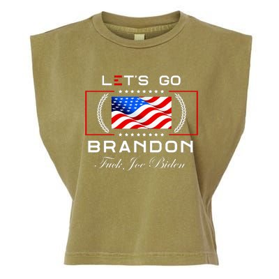 Lets Go Brandon F Joe Biden USA Flag LGBFJB LGB FJB Garment-Dyed Women's Muscle Tee