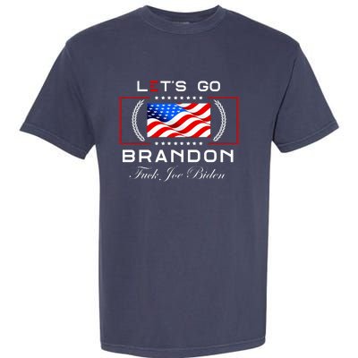 Lets Go Brandon F Joe Biden USA Flag LGBFJB LGB FJB Garment-Dyed Heavyweight T-Shirt