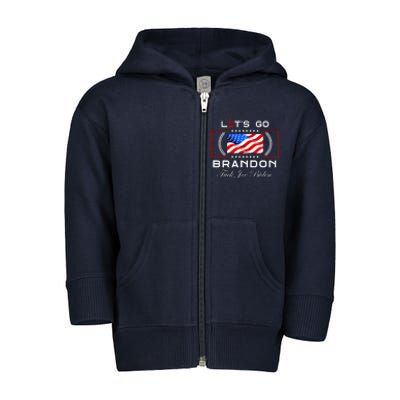 Lets Go Brandon F Joe Biden USA Flag LGBFJB LGB FJB Toddler Zip Fleece Hoodie