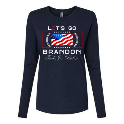 Lets Go Brandon F Joe Biden USA Flag LGBFJB LGB FJB Womens Cotton Relaxed Long Sleeve T-Shirt