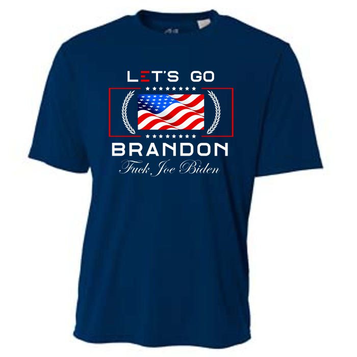 Lets Go Brandon F Joe Biden USA Flag LGBFJB LGB FJB Cooling Performance Crew T-Shirt