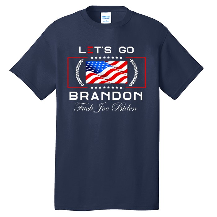 Lets Go Brandon F Joe Biden USA Flag LGBFJB LGB FJB Tall T-Shirt