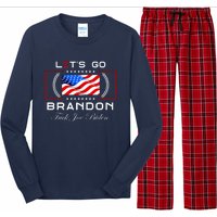 Lets Go Brandon F Joe Biden USA Flag LGBFJB LGB FJB Long Sleeve Pajama Set