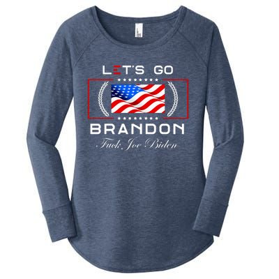 Lets Go Brandon F Joe Biden USA Flag LGBFJB LGB FJB Women's Perfect Tri Tunic Long Sleeve Shirt