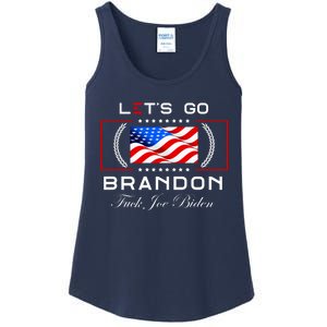 Lets Go Brandon F Joe Biden USA Flag LGBFJB LGB FJB Ladies Essential Tank