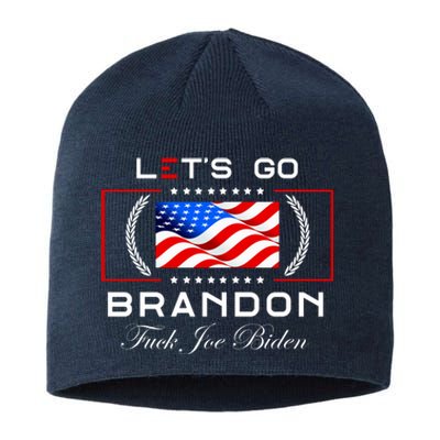 Lets Go Brandon F Joe Biden USA Flag LGBFJB LGB FJB Sustainable Beanie