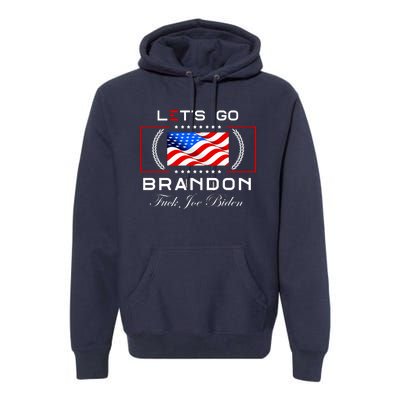 Lets Go Brandon F Joe Biden USA Flag LGBFJB LGB FJB Premium Hoodie