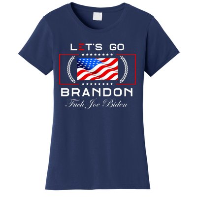 Lets Go Brandon F Joe Biden USA Flag LGBFJB LGB FJB Women's T-Shirt