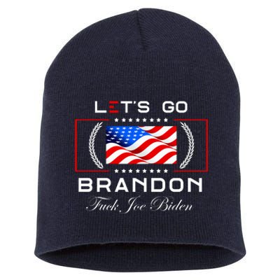 Lets Go Brandon F Joe Biden USA Flag LGBFJB LGB FJB Short Acrylic Beanie