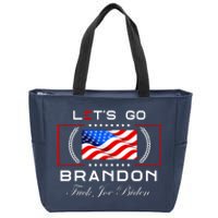 Lets Go Brandon F Joe Biden USA Flag LGBFJB LGB FJB Zip Tote Bag