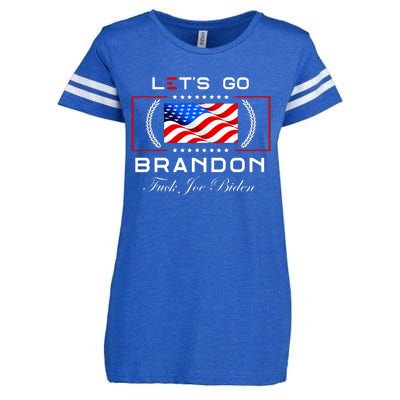 Lets Go Brandon F Joe Biden USA Flag LGBFJB LGB FJB Enza Ladies Jersey Football T-Shirt