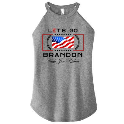 Lets Go Brandon F Joe Biden USA Flag LGBFJB LGB FJB Women's Perfect Tri Rocker Tank