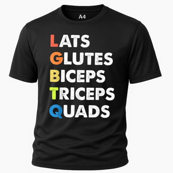 Lats Glutes Biceps Triceps Quads Funny Lgbtq Cooling Performance Crew T-Shirt