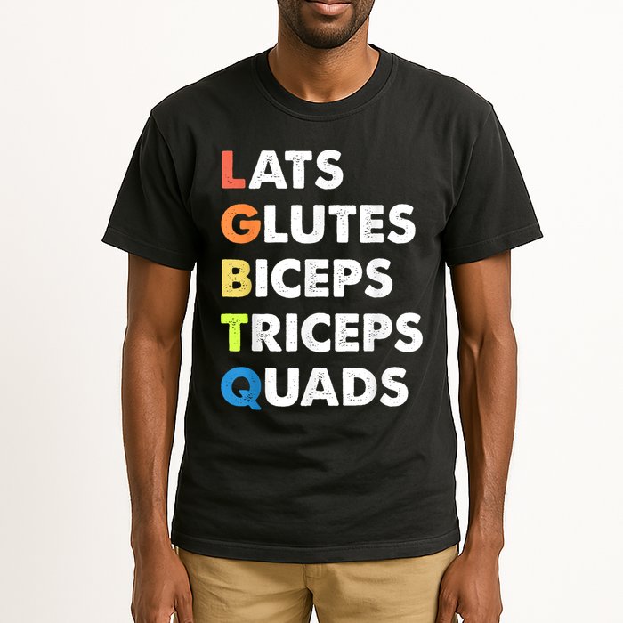Lats Glutes Biceps Triceps Quads Funny Lgbtq Tall T-Shirt