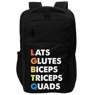 Lats Glutes Biceps Triceps Quads Funny Lgbtq Impact Tech Backpack