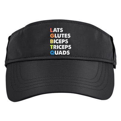 Lats Glutes Biceps Triceps Quads Funny Lgbtq Adult Drive Performance Visor