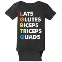 Lats Glutes Biceps Triceps Quads Funny Lgbtq Baby Bodysuit