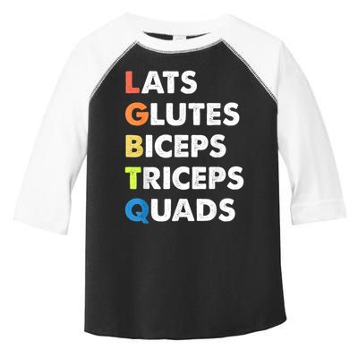 Lats Glutes Biceps Triceps Quads Funny Lgbtq Toddler Fine Jersey T-Shirt