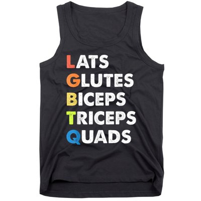 Lats Glutes Biceps Triceps Quads Funny Lgbtq Tank Top