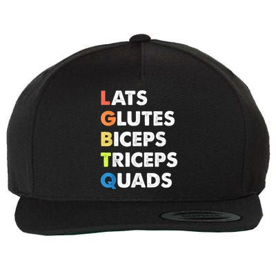 Lats Glutes Biceps Triceps Quads Funny Lgbtq Wool Snapback Cap