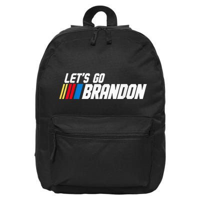 LetS Go Braden Brandon Us Flag Funny Trendy Sarcastic 16 in Basic Backpack