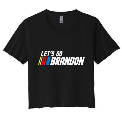 LetS Go Braden Brandon Us Flag Funny Trendy Sarcastic Crop Top